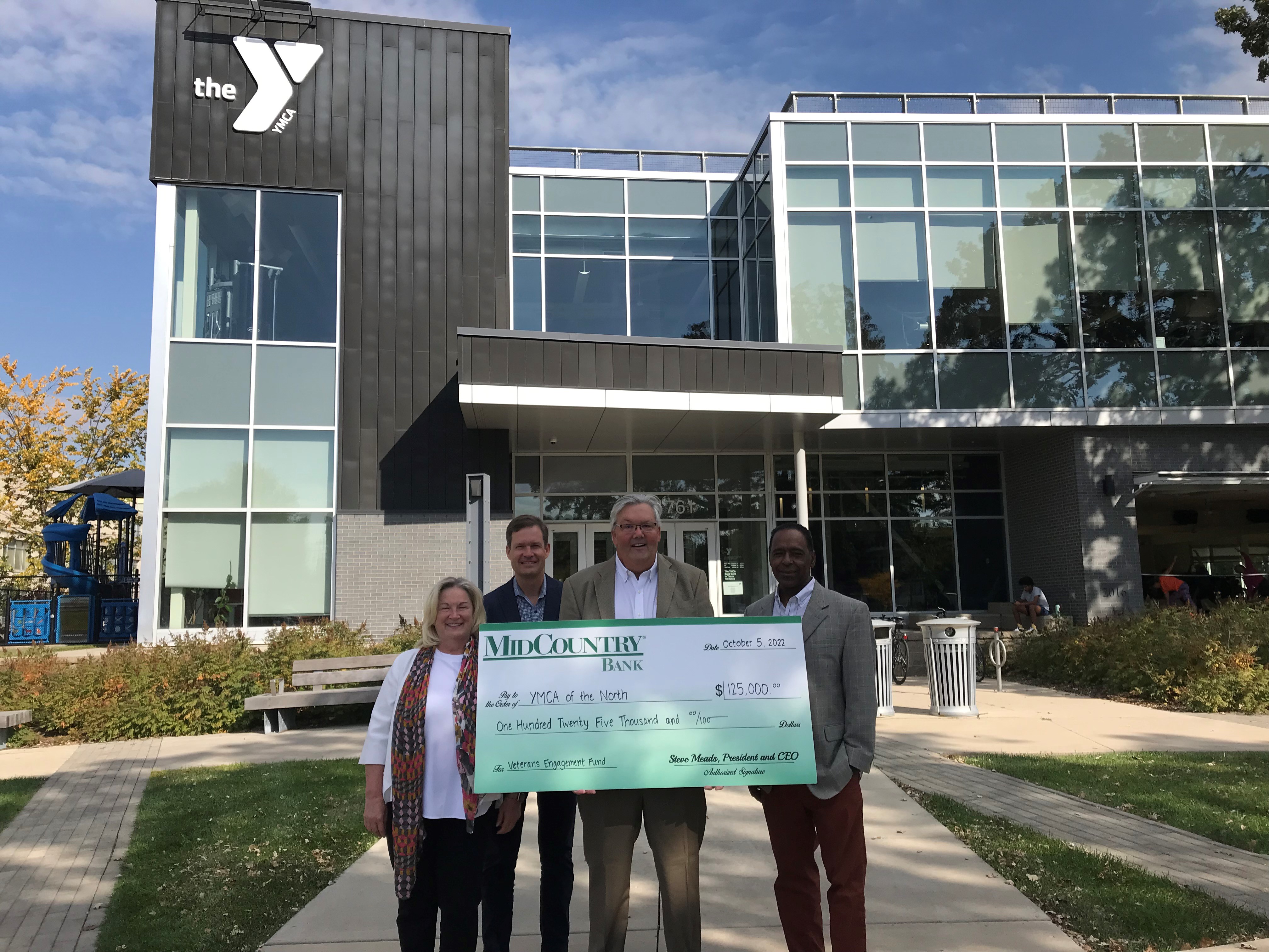 MidCountry Bank Donates $125,000 for YMCA of the North, Veteran and Active Military Families Programs